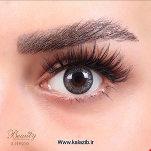لنز رنگی فصلی بیوتی 500 ساعته، شماره 3 مدل HV210 دور دار و رگه دار خاکستری